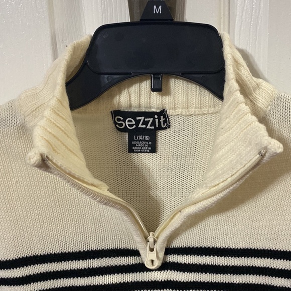 Sezzit boys sweater; half zip up; size: 14/16 - Picture 3 of 3
